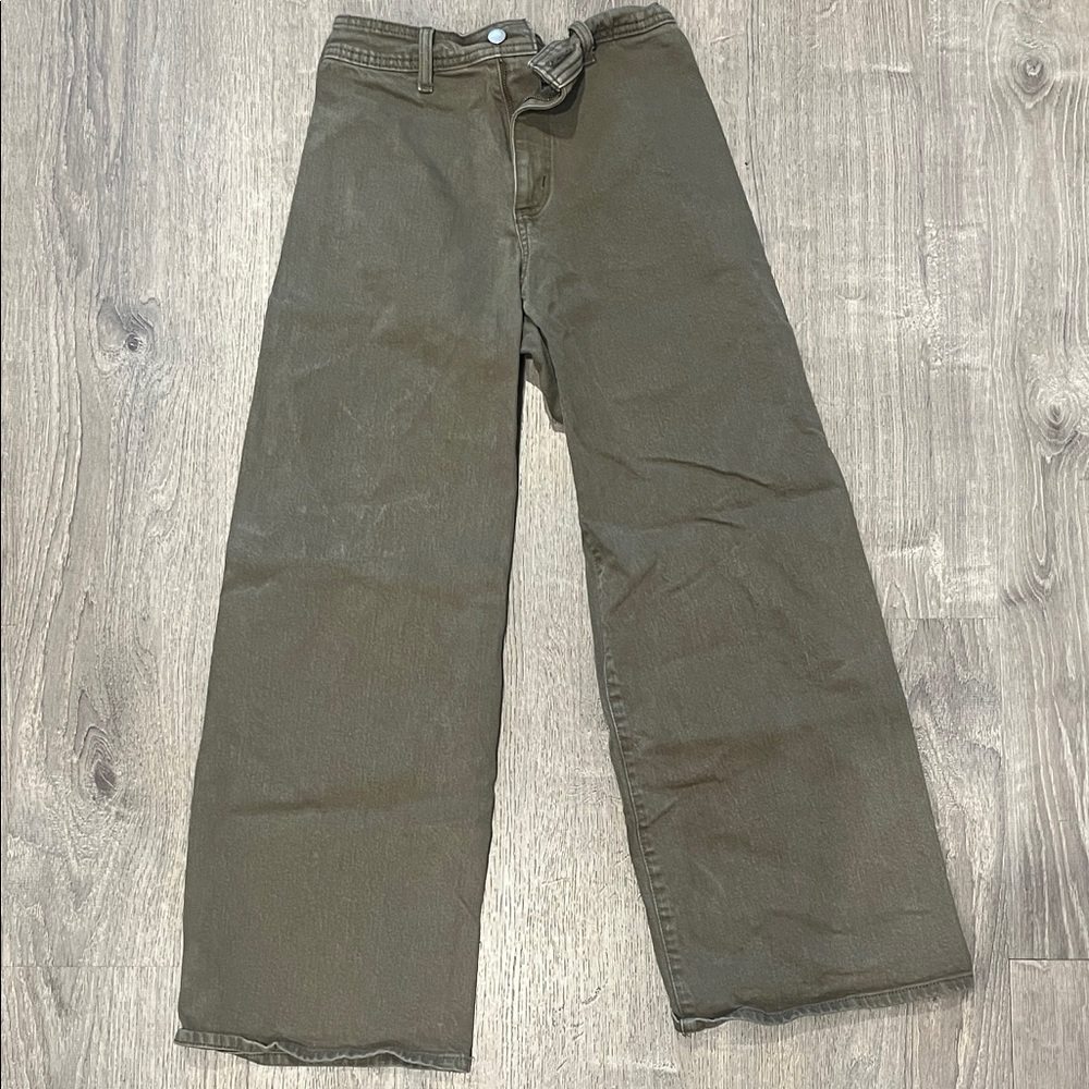 Universal Thread Wide Leg Olive Green Jeans